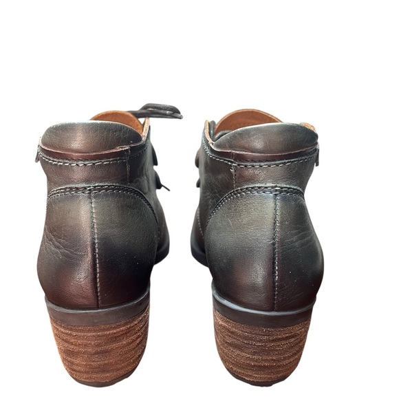 PIKOLINOS US 6 Le Mans Lace-Up Green Leather Ankle Boots Block Witchy Grannycore - Picture 4 of 9